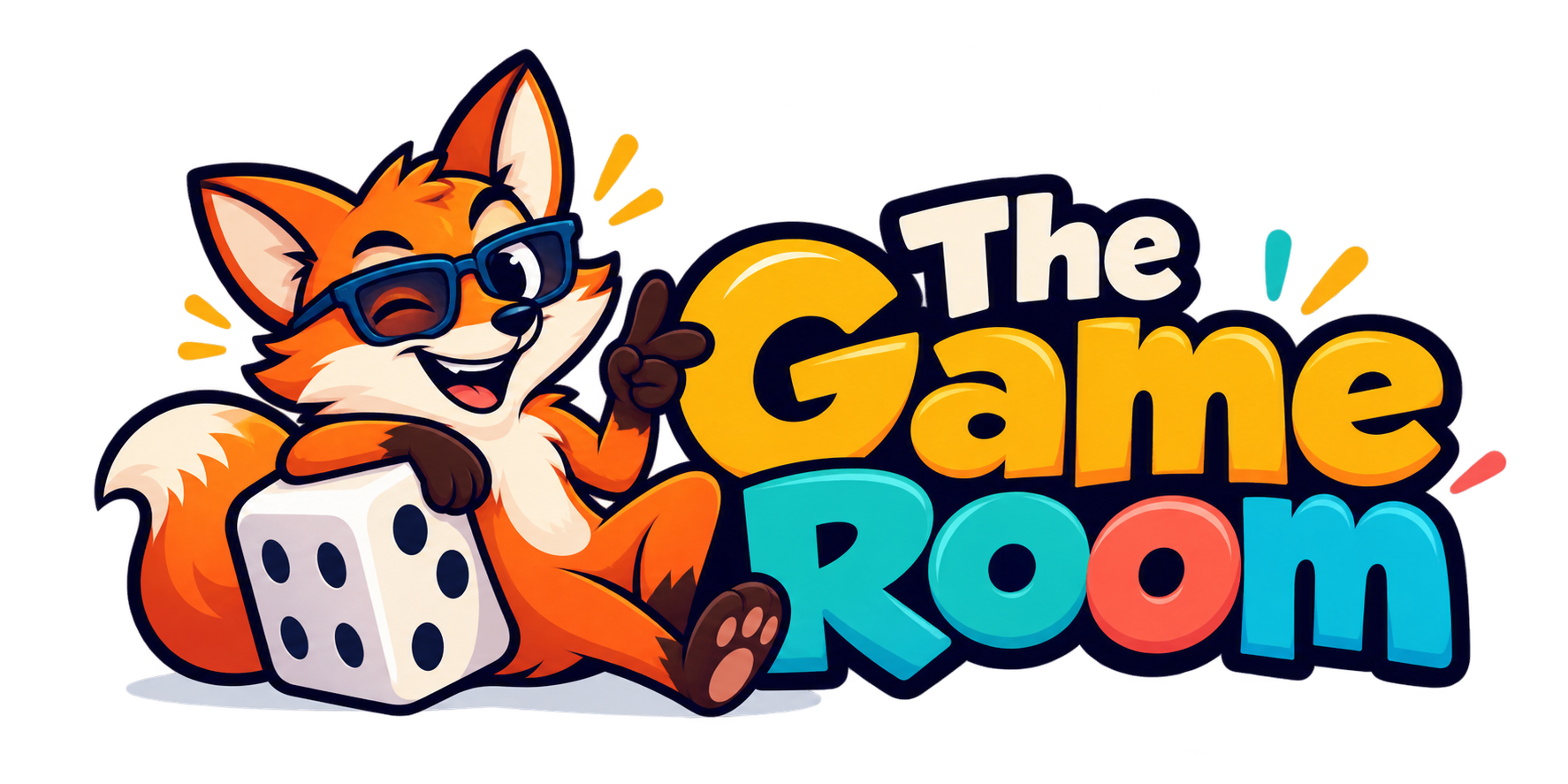 The Game Room – fox mascot with dice